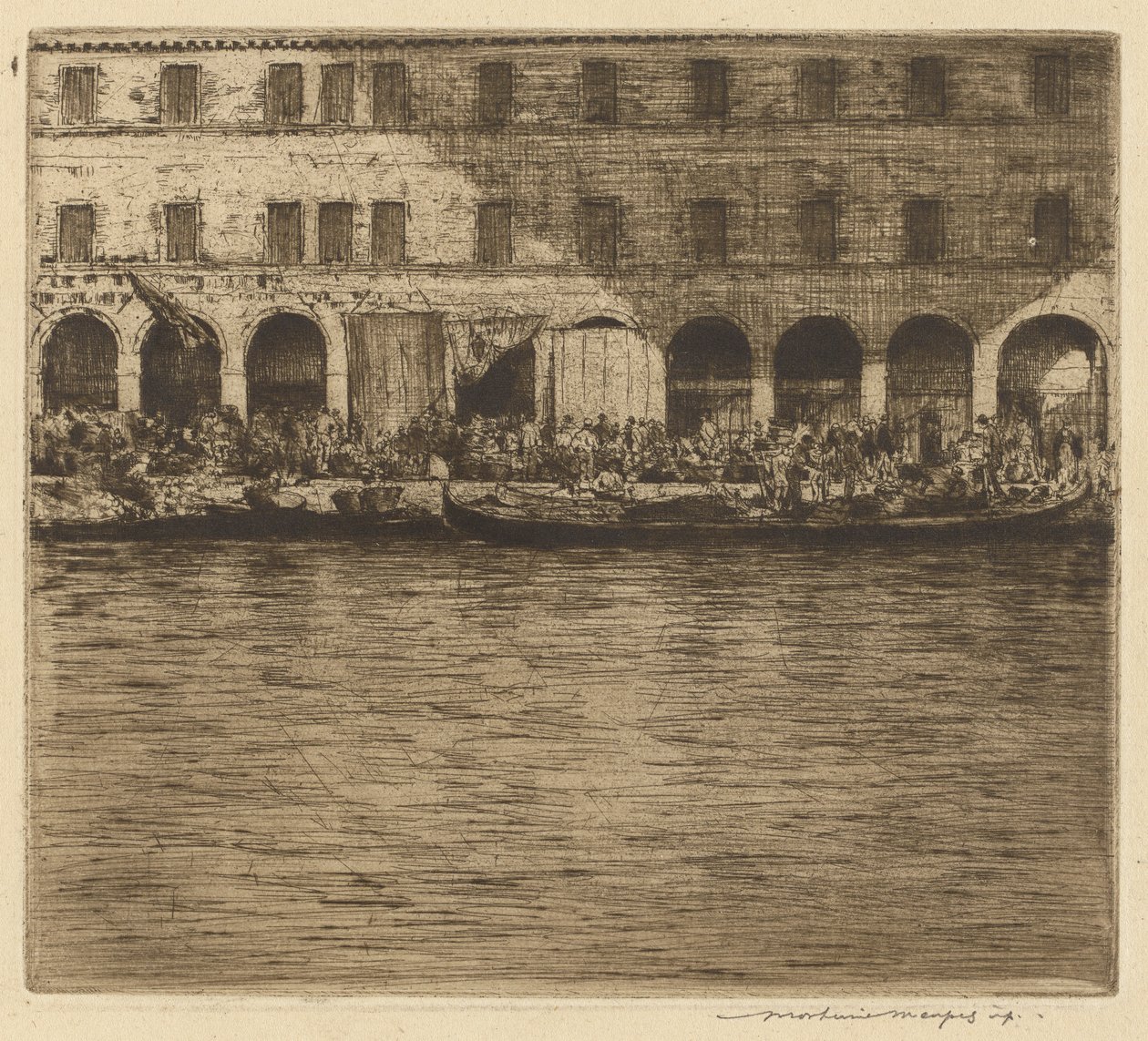 Rialto Markets, Venedig av Mortimer Menpes