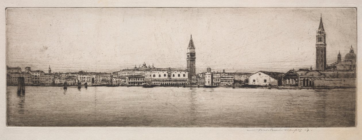 Markusbassängen, Venedig, 1910. av Mortimer Menpes