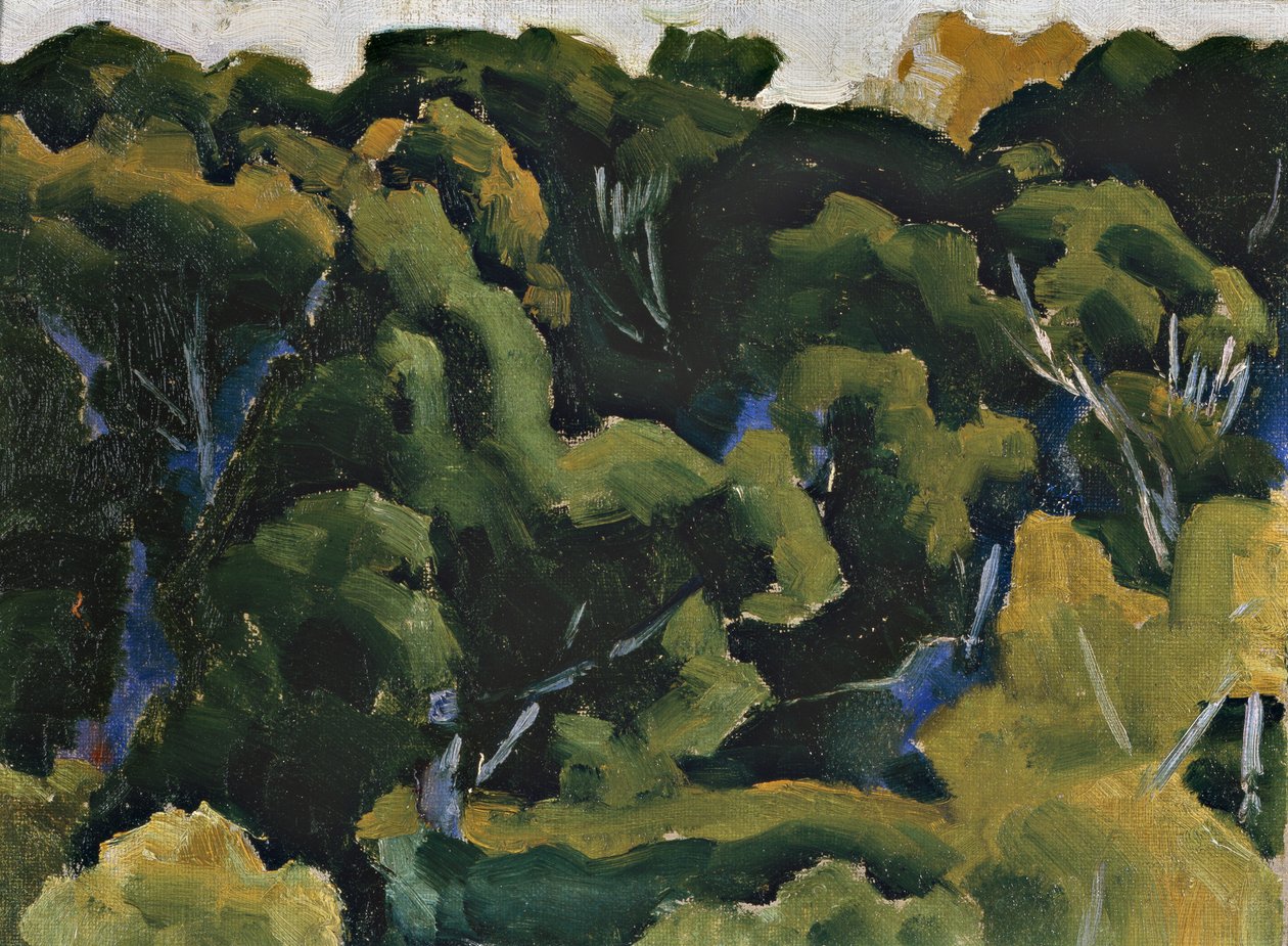 Landskap i grönt, c.1911-1912 av Morton Livingston Schamberg