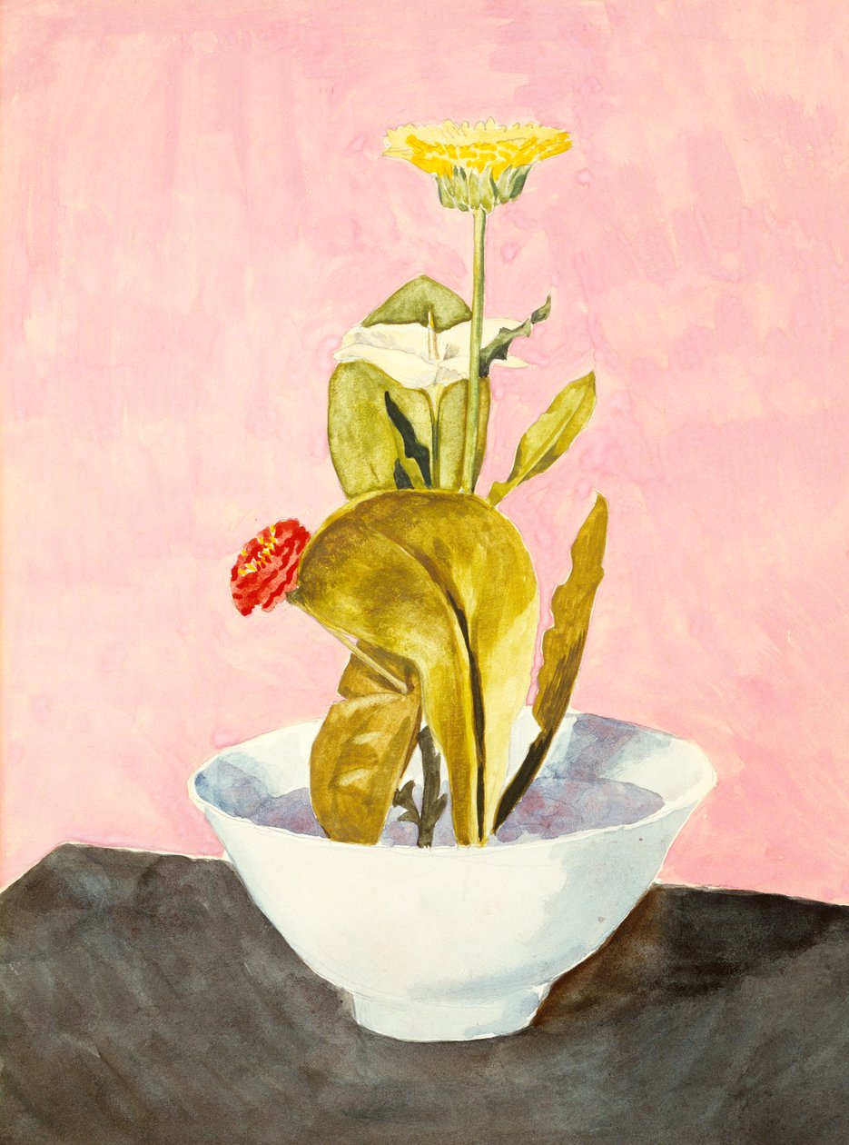 Skål med blommor, 1918. av Morton Livingston Schamberg