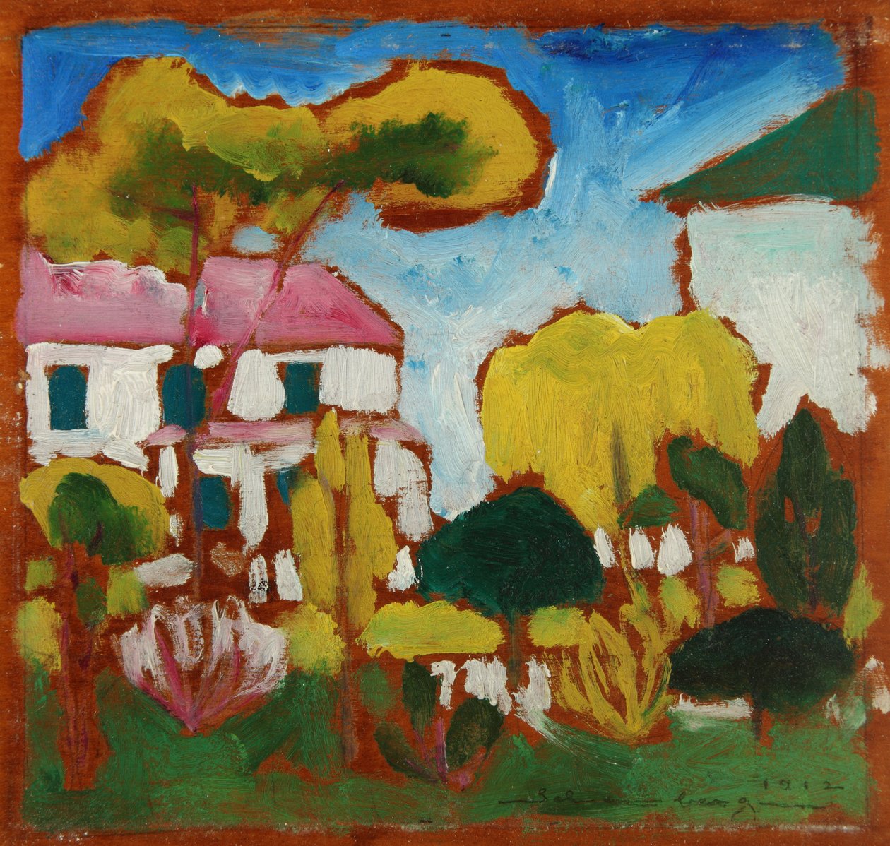 Landskap, 1912 av Morton Livingston Schamberg