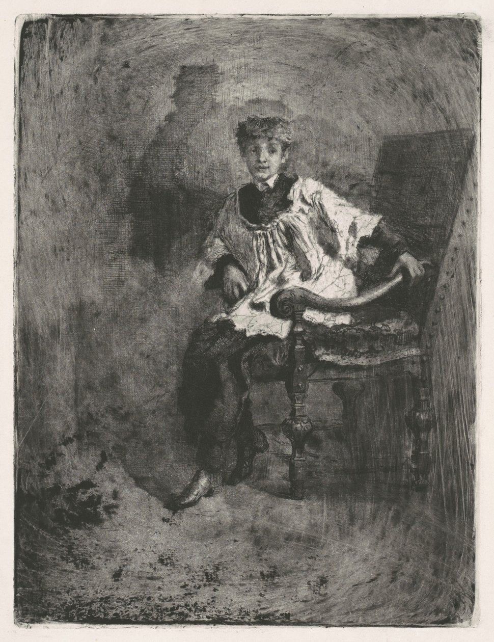 Sittande Acolyte av Mose Bianchi