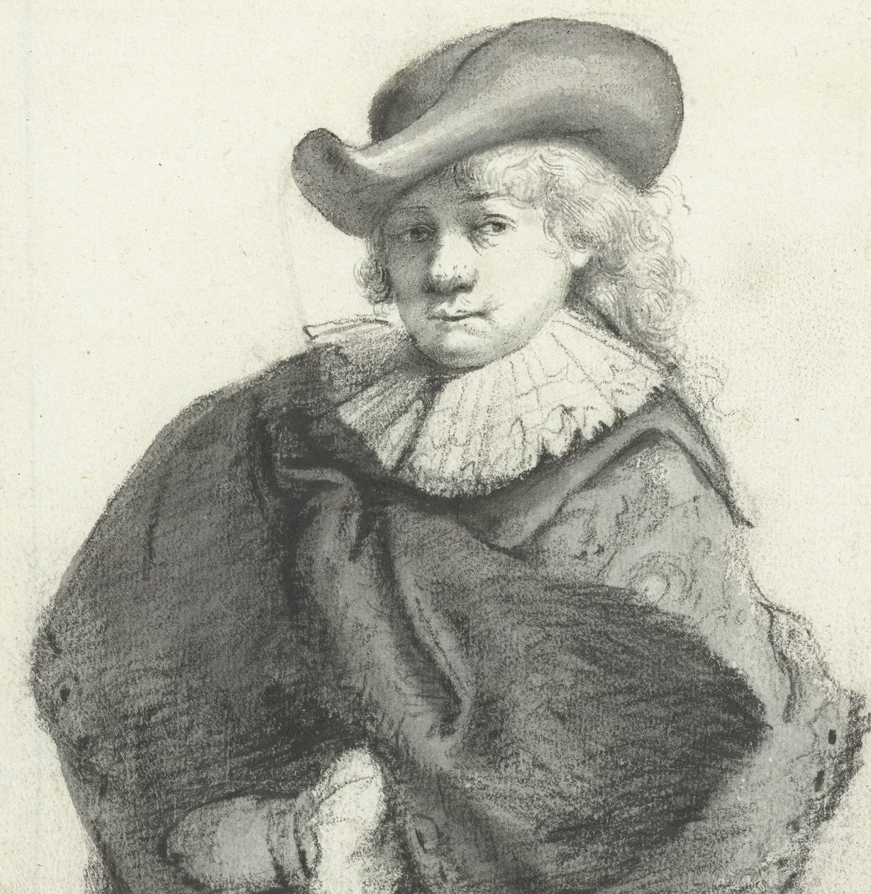 Porträtt av Rembrandt, efter Rembrandt van Rijn, c.1660 av Moses Ter Borch