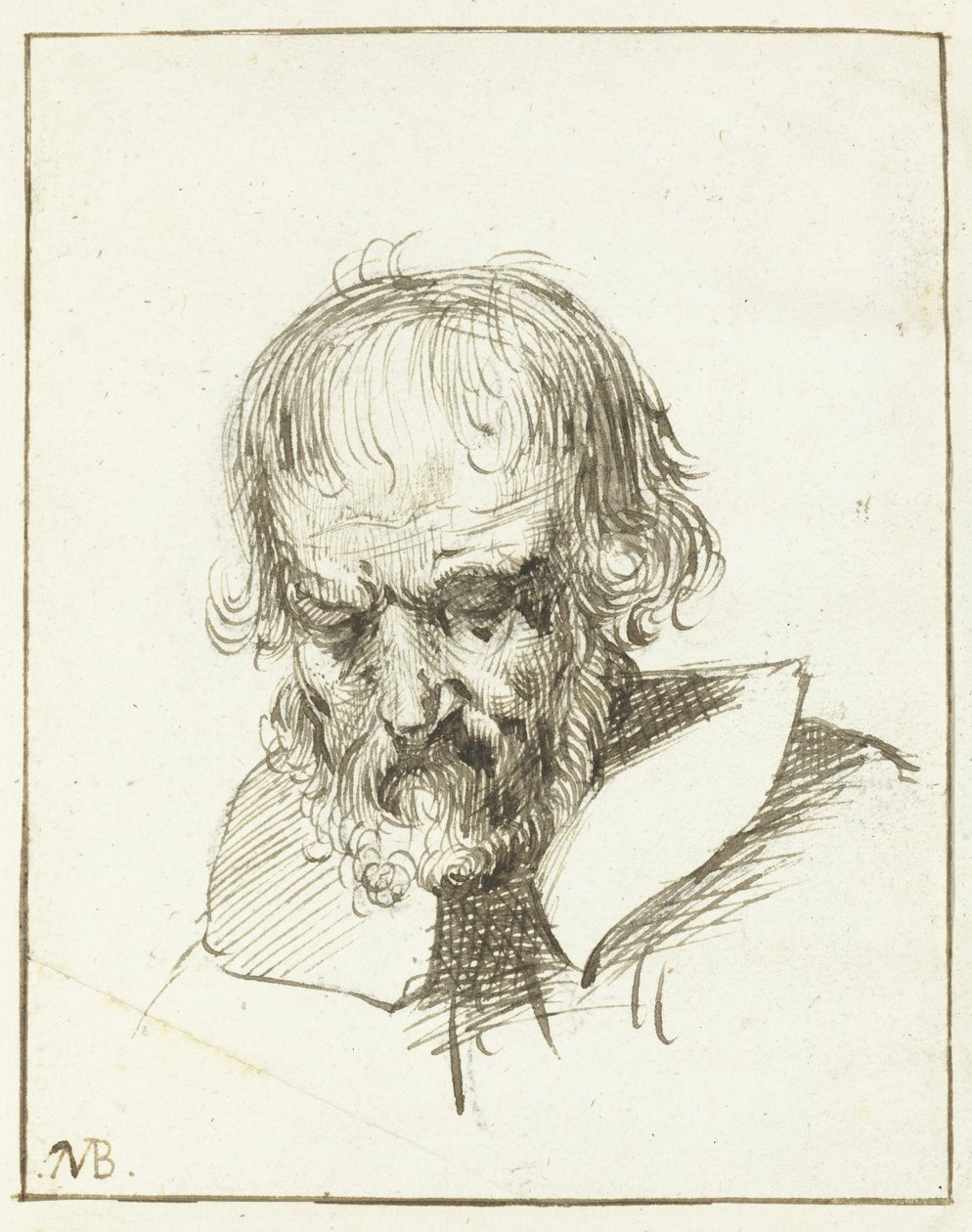 Huvudet av en gammal man av Moses Ter Borch