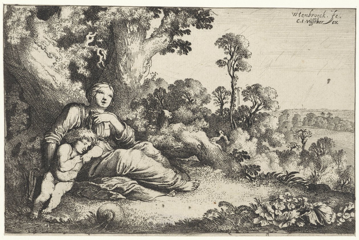 Hagar och Ismael i öknen av Moyses van Wtenbrouck