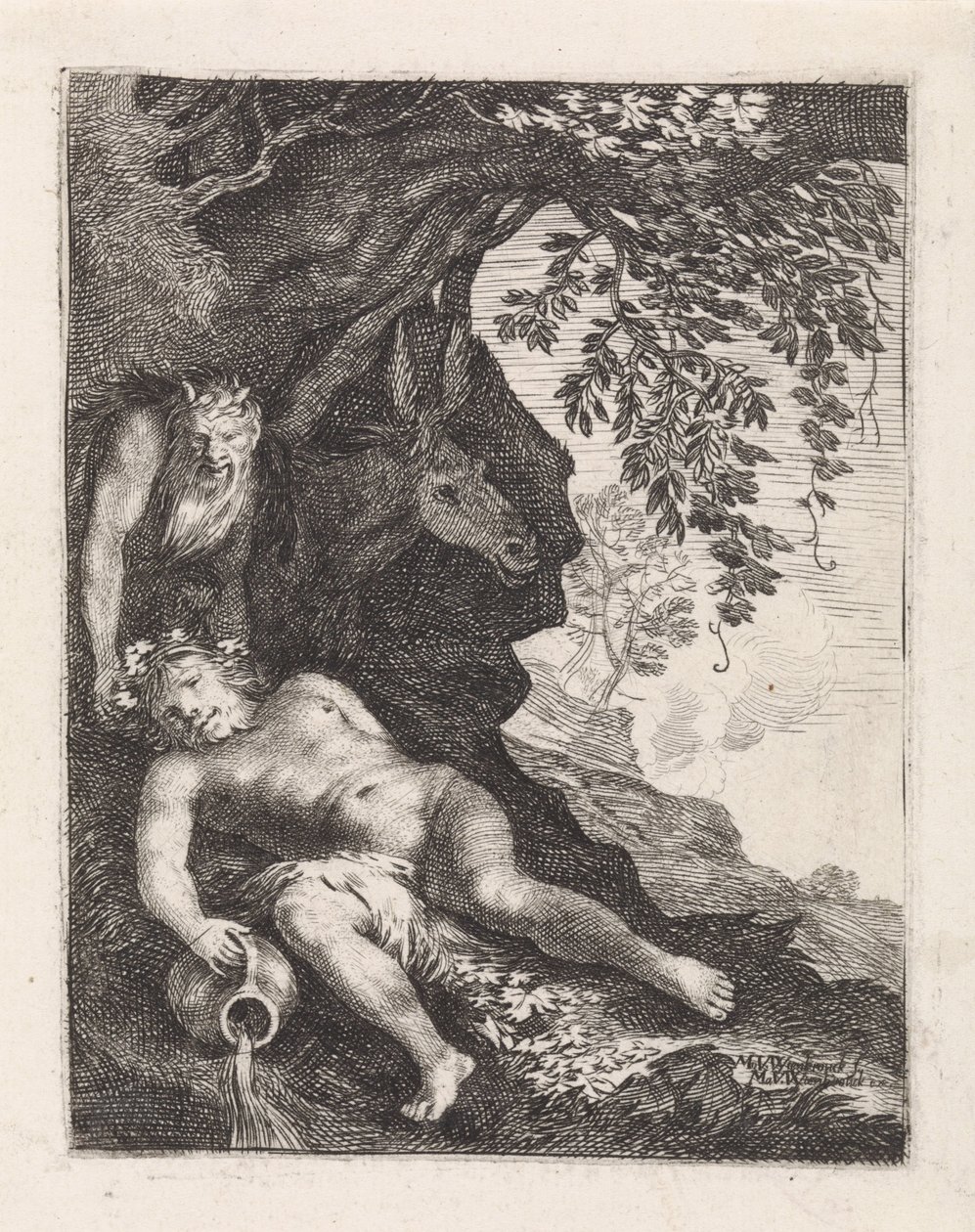 Slappende Silenus av Moyses van Wtenbrouck