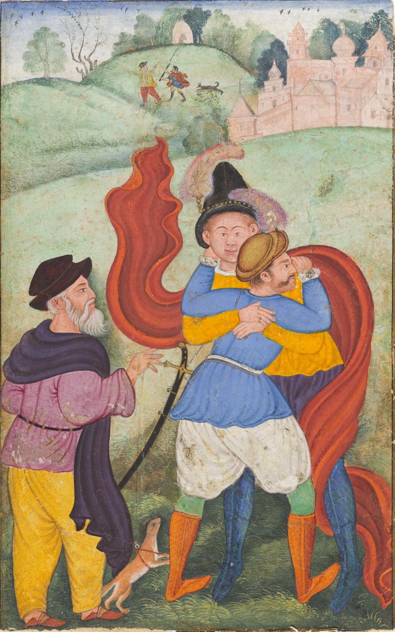 Europeans Embracing, c.1590 av Mughal School