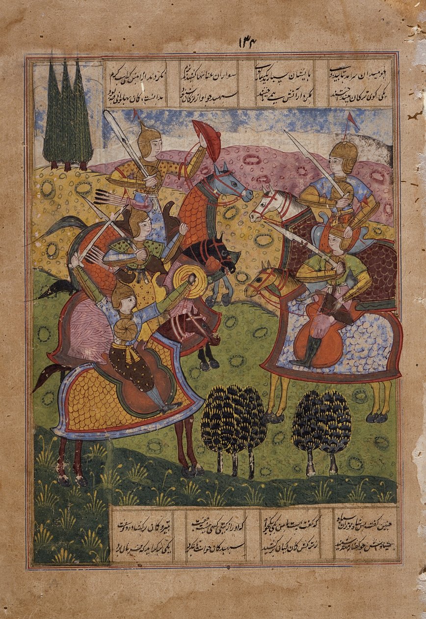 Krigaremöte, 1620-25 av Mughal School