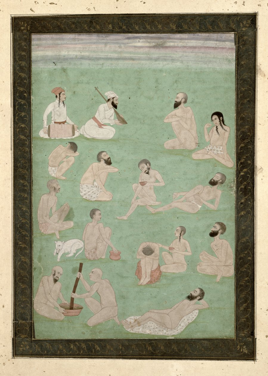 Tretton dervischer, från Large Clive Album av Mughal School