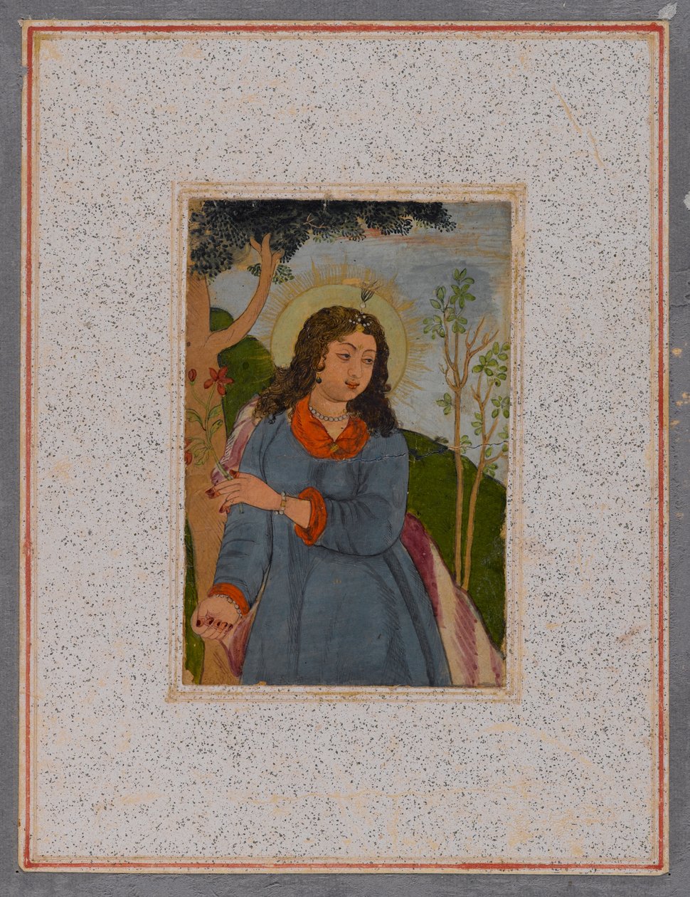 Ängel, efter 1675 (wc på papper) av Mughal School