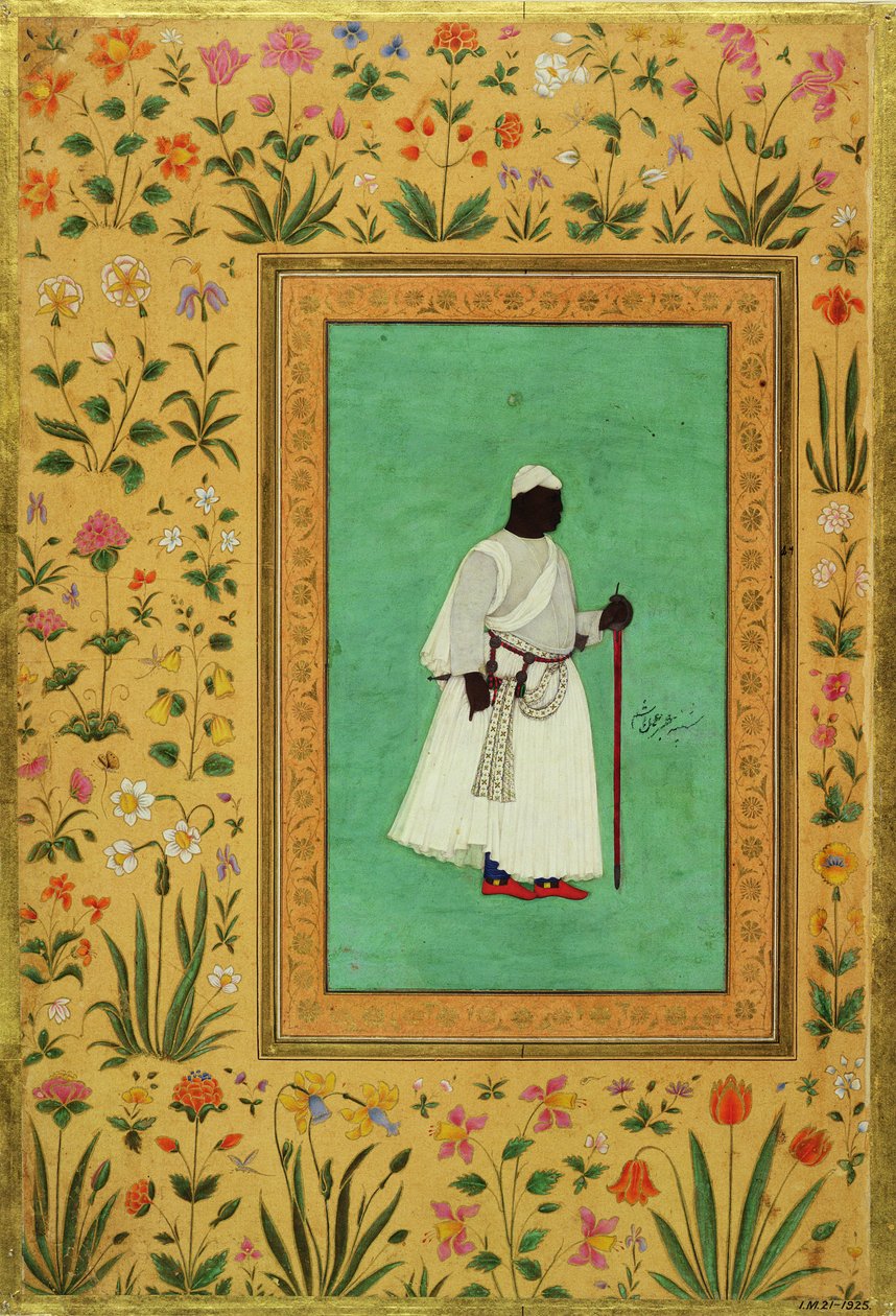 Malik Ambar (1548-1626) av Ahmadnager, ca 1605-27 av Mughal School