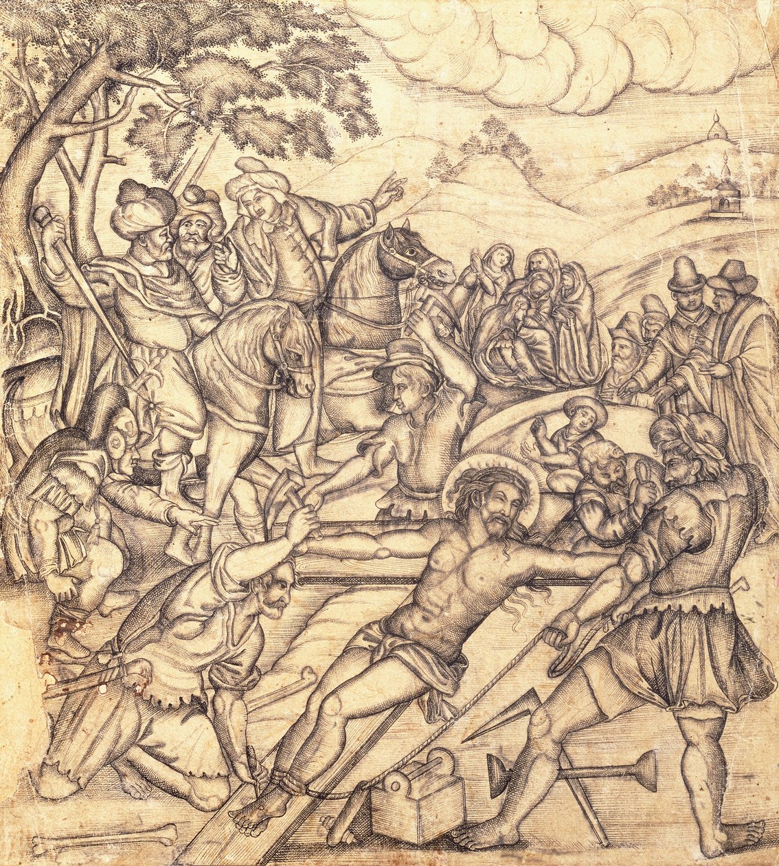 Korsfästelsen, ca 1650 av Mughal School