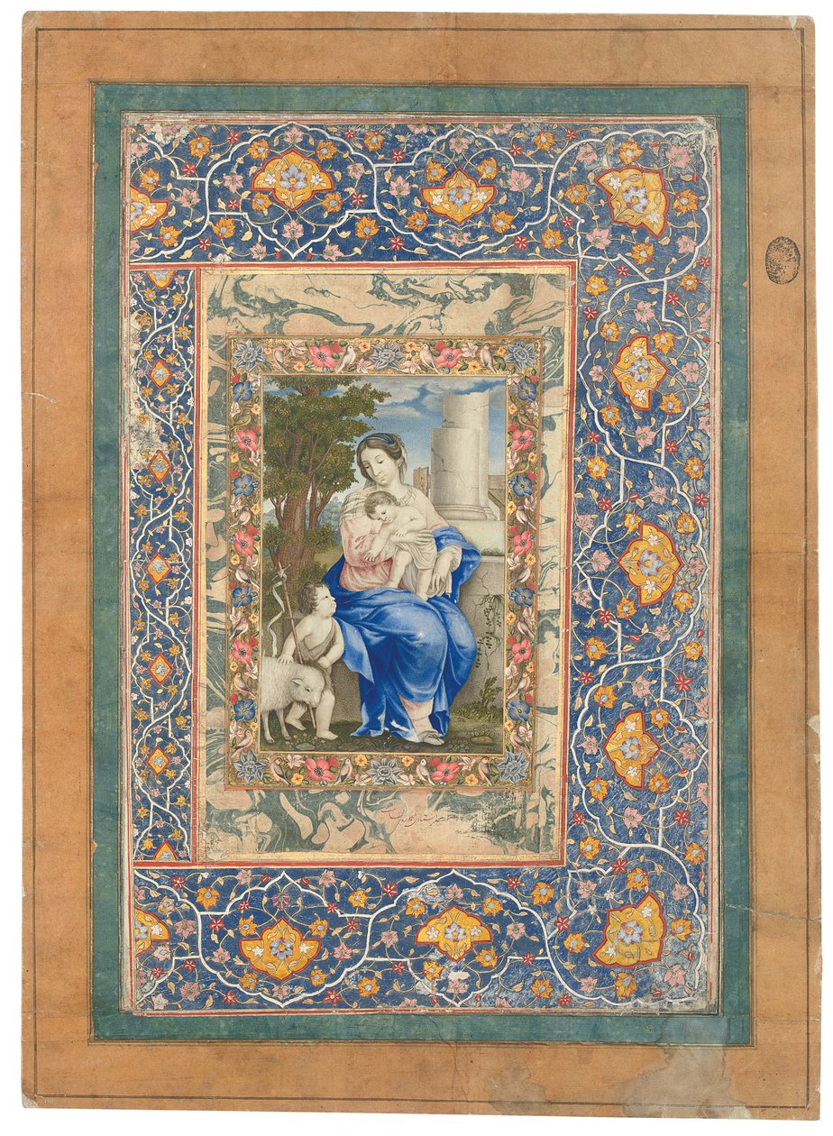 Madonna och barn, 1682-83 av Muhammad Zaman