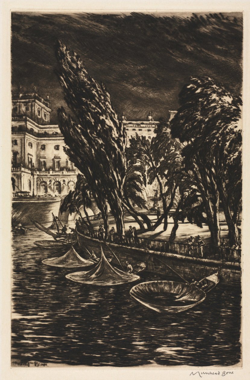 Windy Night, Stockholm av Muirhead Bone