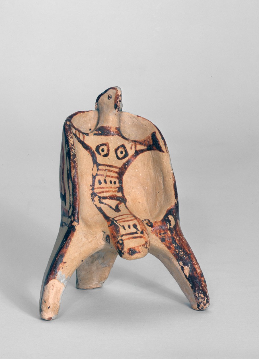 Enthroned Idol (keramik) av Mycenaean