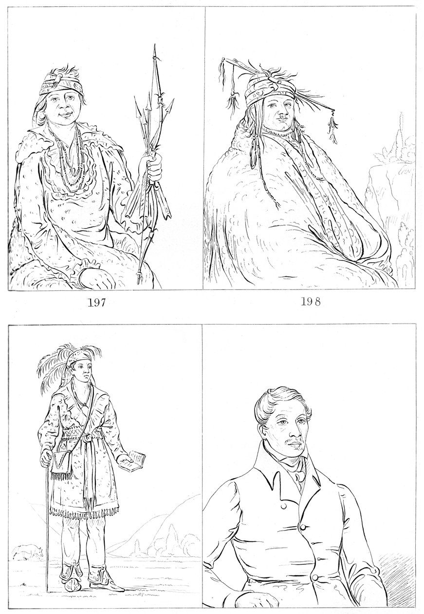 Delawares och mohikaner, 1841. av Myers and Co