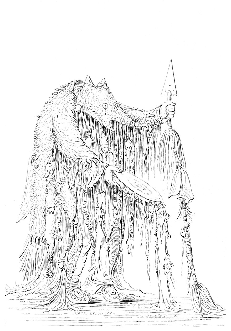 Indiansk shaman, 1841. av Myers and Co