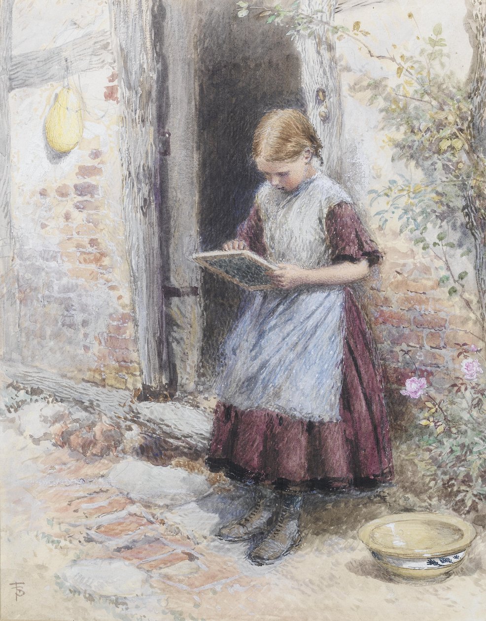 En skolflicka av Myles Birket Foster
