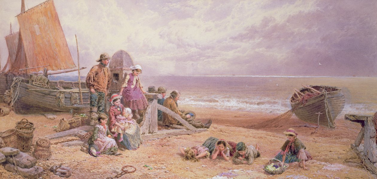 Rottingdean, Beach Scene av Myles Birket Foster