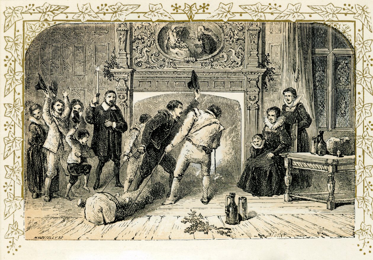 Ceremoni för julafton - av Myles Birket Foster