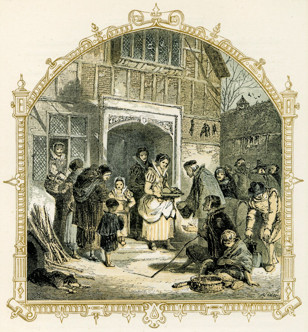 Elizabethansk julscen av Myles Birket Foster