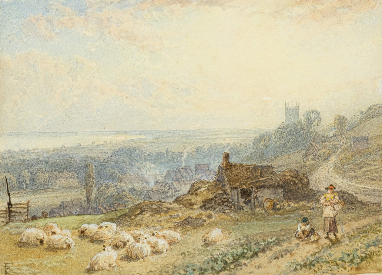 Hythe (akvarell) av Myles Birket Foster