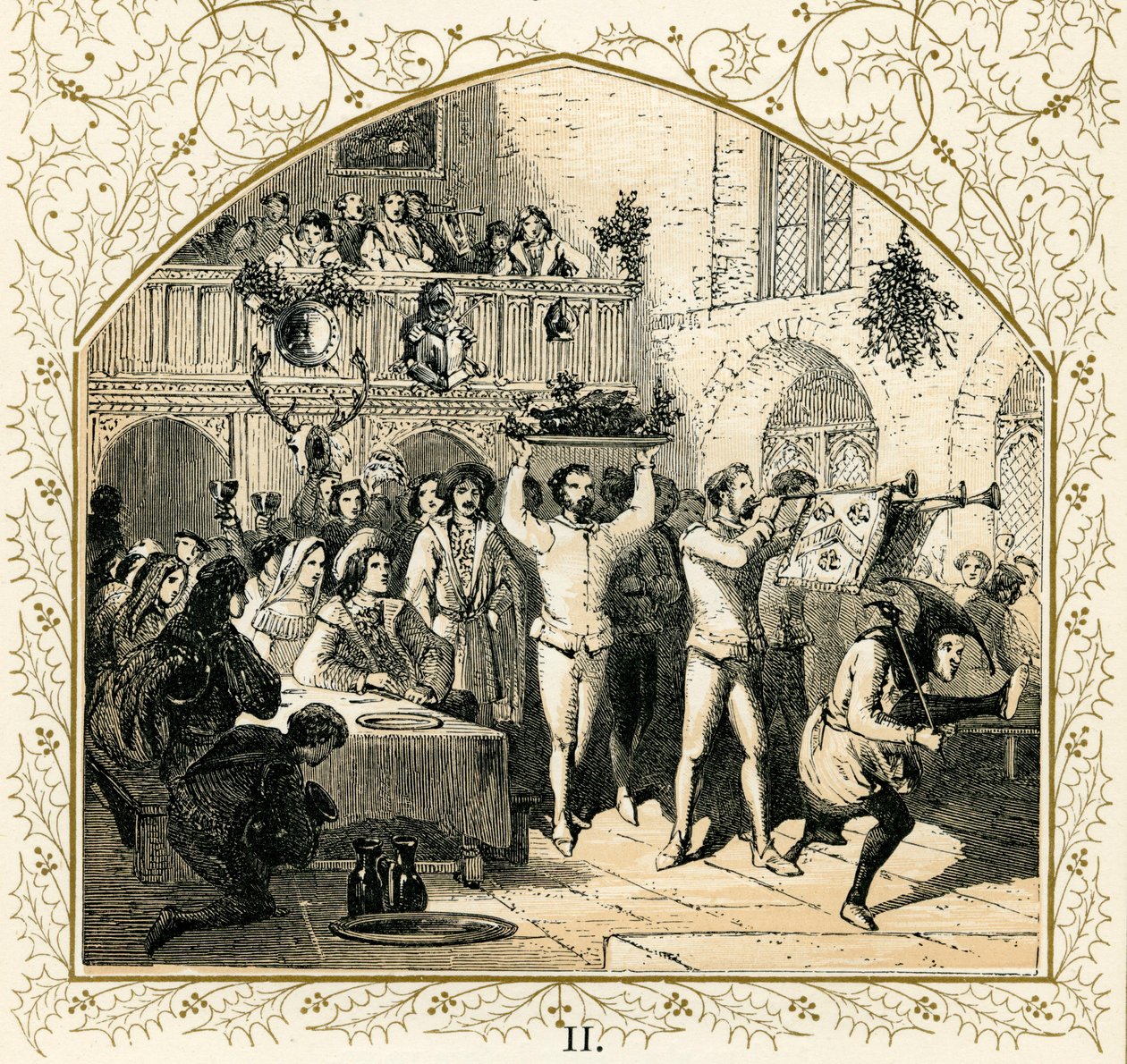 Presenterar galtens huvud av Myles Birket Foster