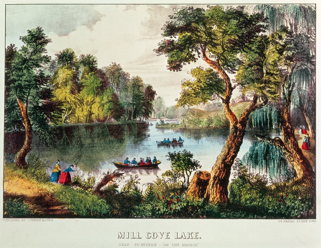 Mill Cove Lake av N. and Ives, J.M. Currier