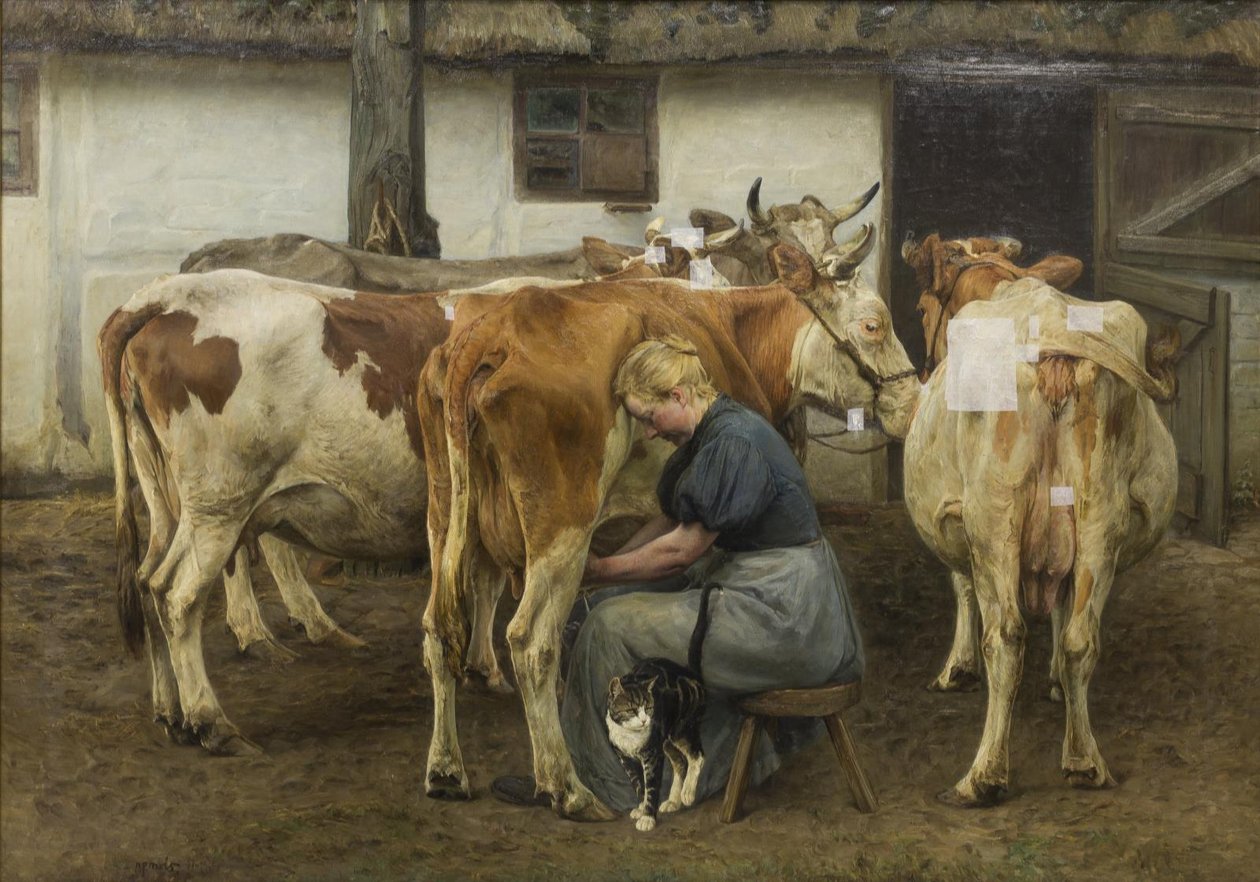 Att mjölka korna. Västjylland av N.P. Mols