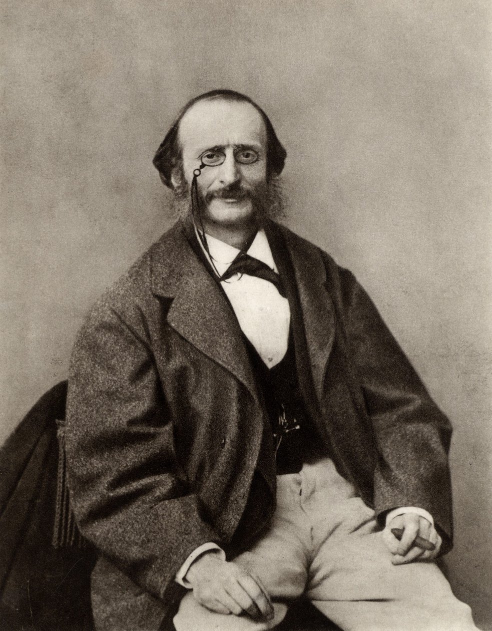 Jacques Offenbach (1819-1880) (s/v foto) av Nadar