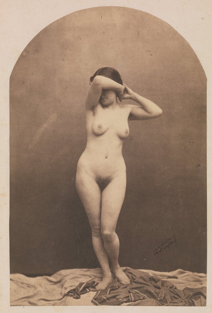[Stående kvinna naken], 1860-61. av Nadar