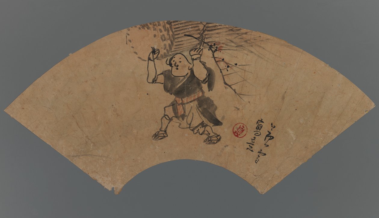 Woman Brushwood Peddler (bläck & ljus färg på papper) av Nagasawa Rosetsu