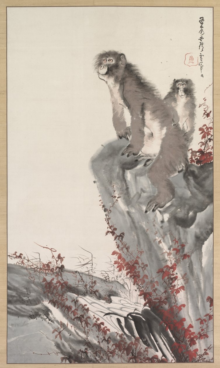 Monkeys by a Stream, mitten av 1800-talet. av Nagasawa Rosetsu