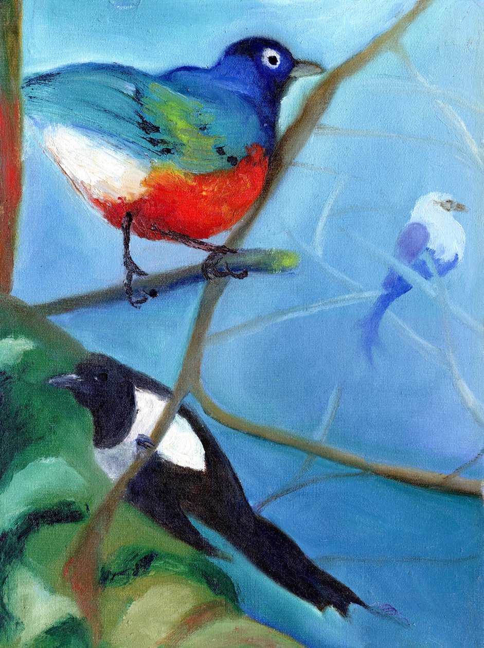 Träd full av fåglar, 2012, av Nancy Moniz Charalambous