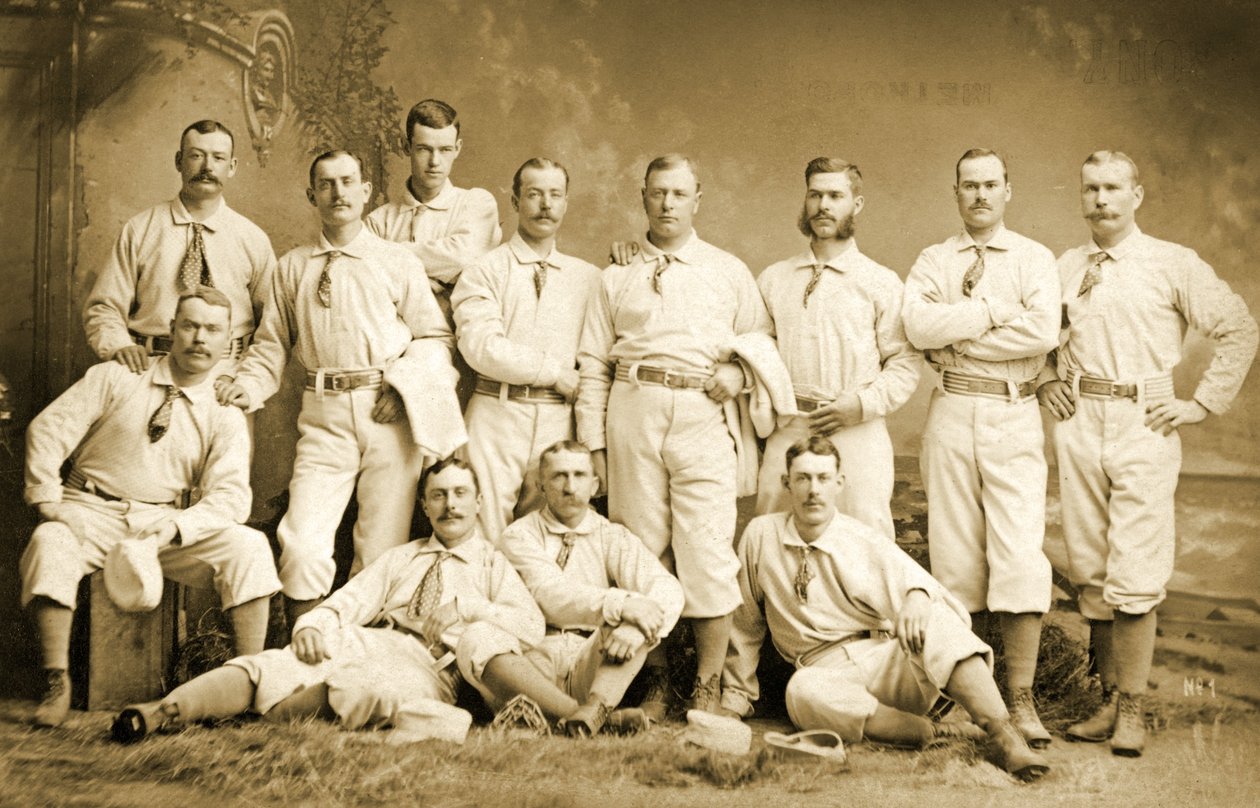 Metropolitan baseball nio, 1882 av Napoleon Sarony