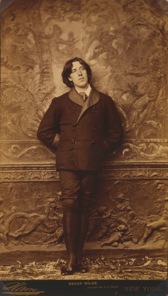 Oscar Wilde, ca 1882 (albumintryck) av Napoleon Sarony