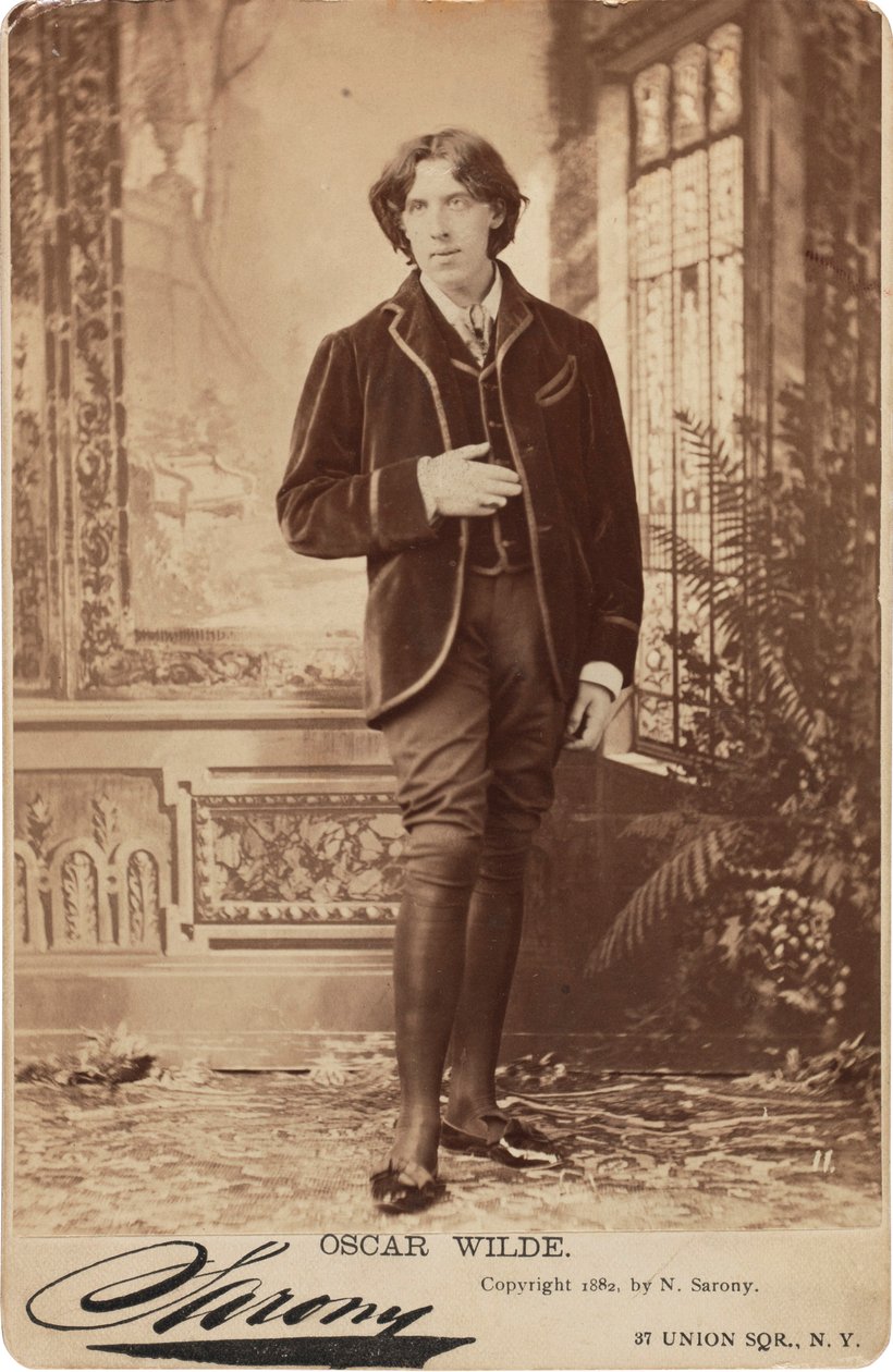 Porträtt av Oscar Wilde 1854-1900, 1882. av Napoleon Sarony