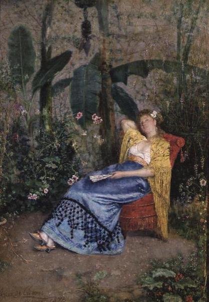 Siesta i trädgården av Narcisco Ruiz de Caceres