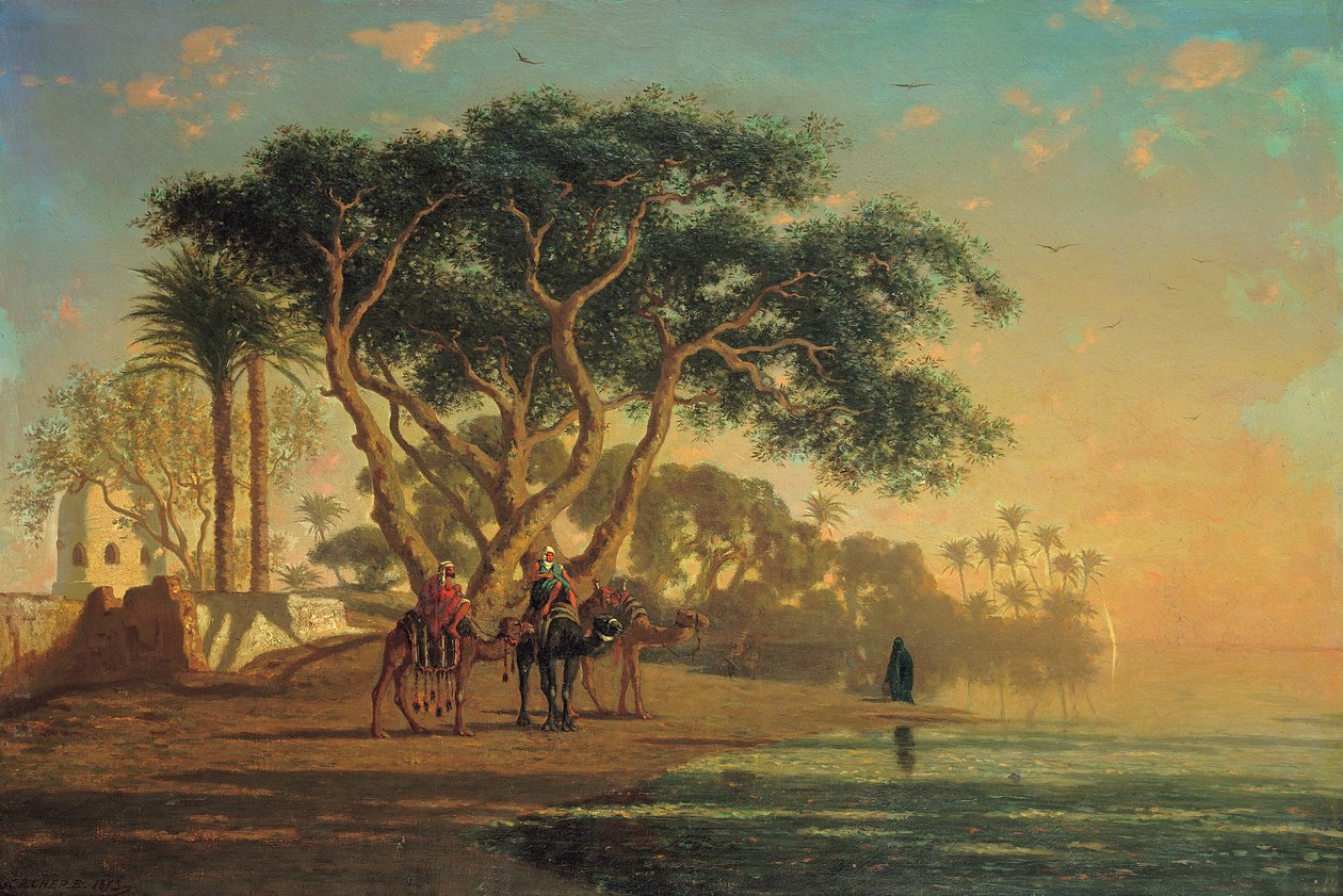 Arabisk oas, 1853 av Narcisse Berchere