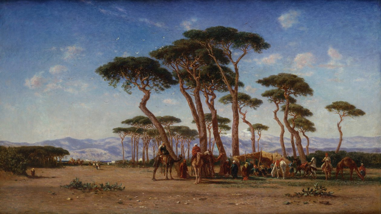Ett arabiskt läger av Narcisse Berchere