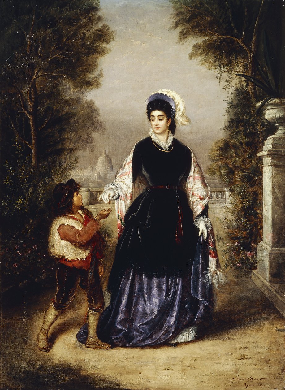 Den generösa damen, 1874 av Nathanial Schmitt