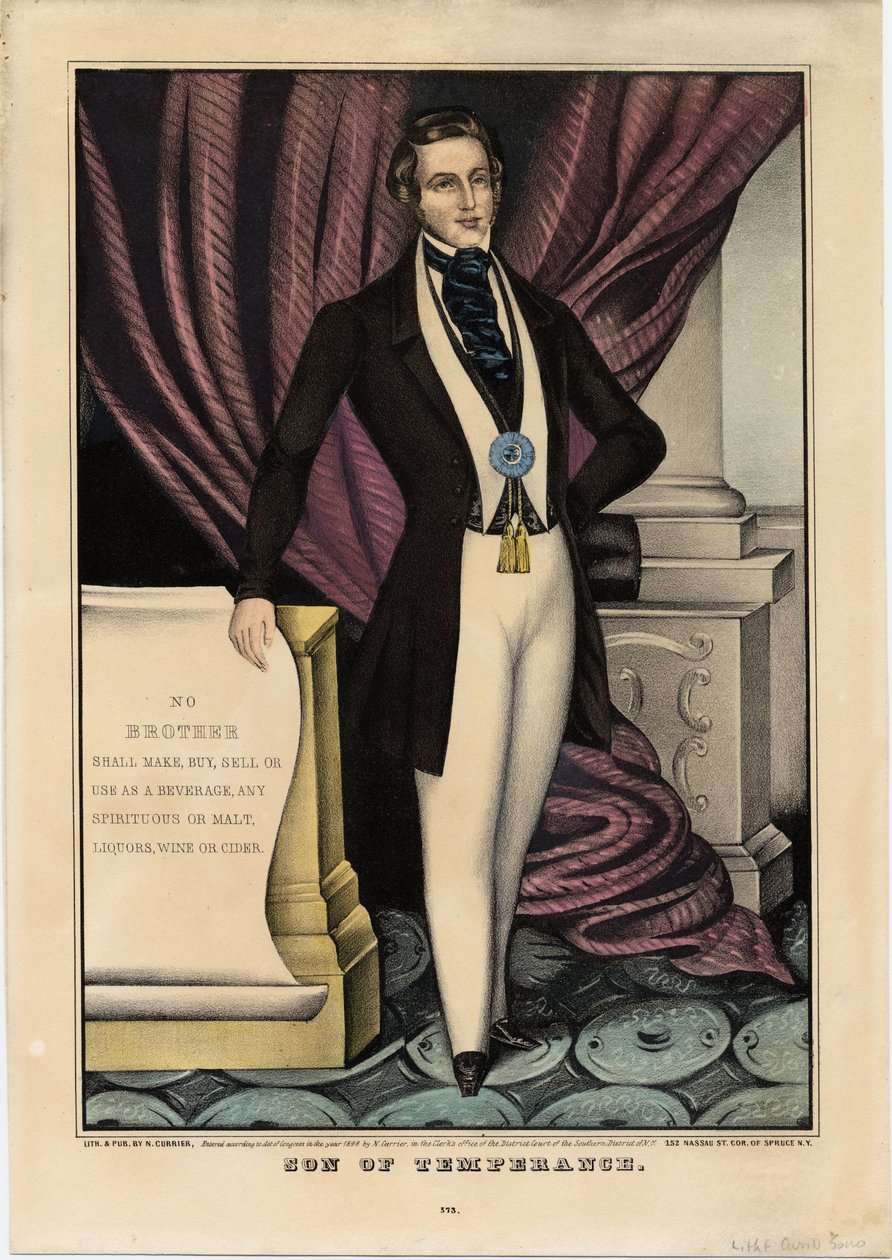 Son of temperance, utgiven av N. Currier, New York, 1848. av Nathaniel Currier