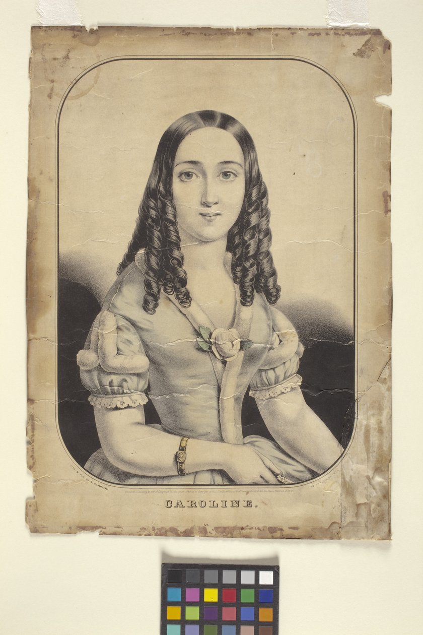Caroline (handfärgad litografi) av Nathaniel Currier