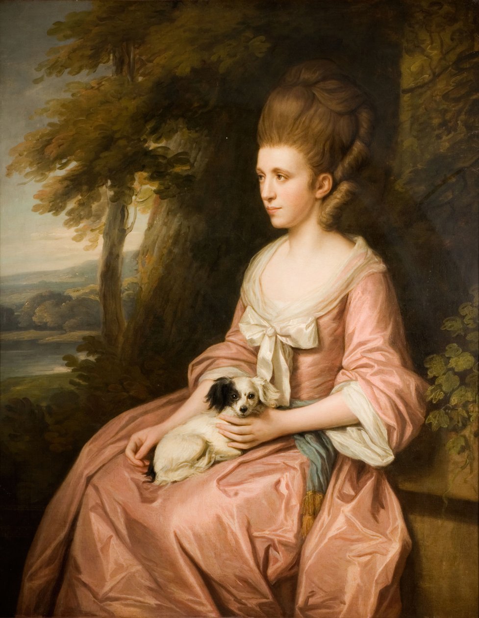Porträtt av Miss Hargreaves, 1750-1800. av Nathaniel Dance Holland