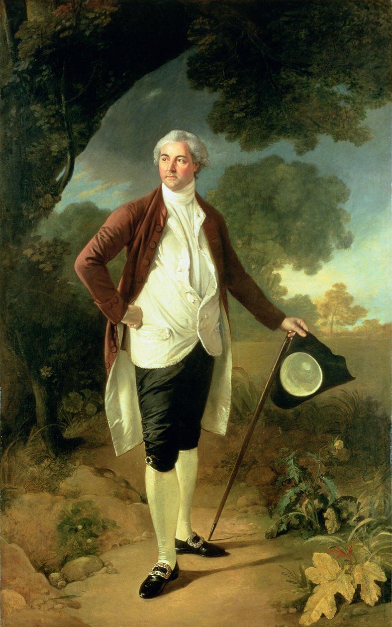 Porträtt av David Garrick av Nathaniel Dance Holland