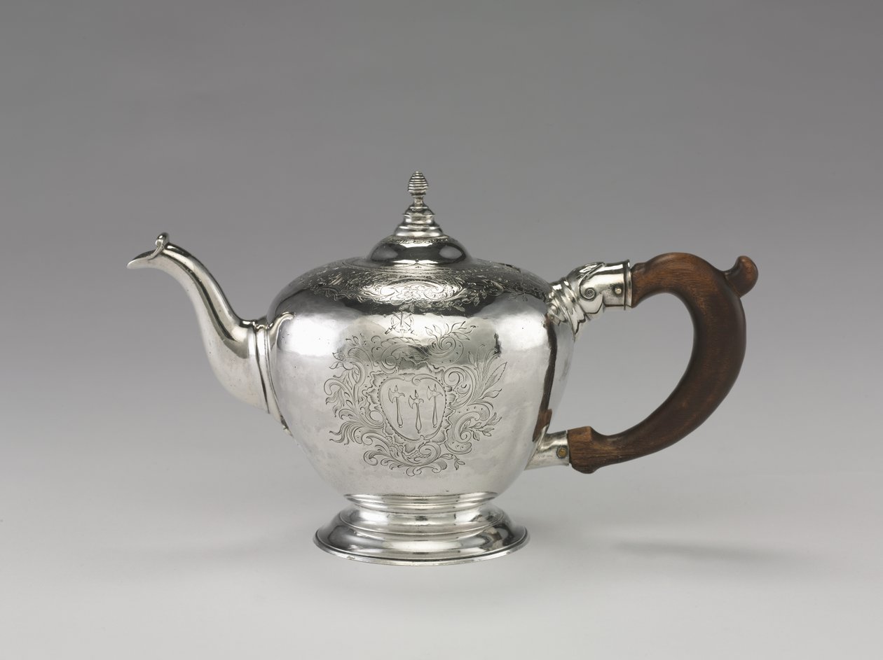 Tekanna, ca 1755-1760 (silver) av Nathaniel Hurd