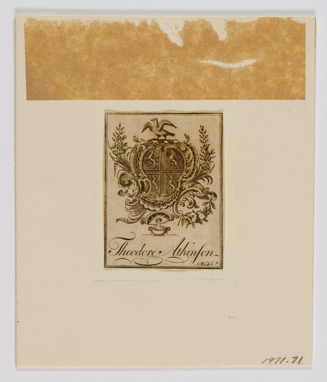 Theodore Atkinson bokmärke av Nathaniel Hurd