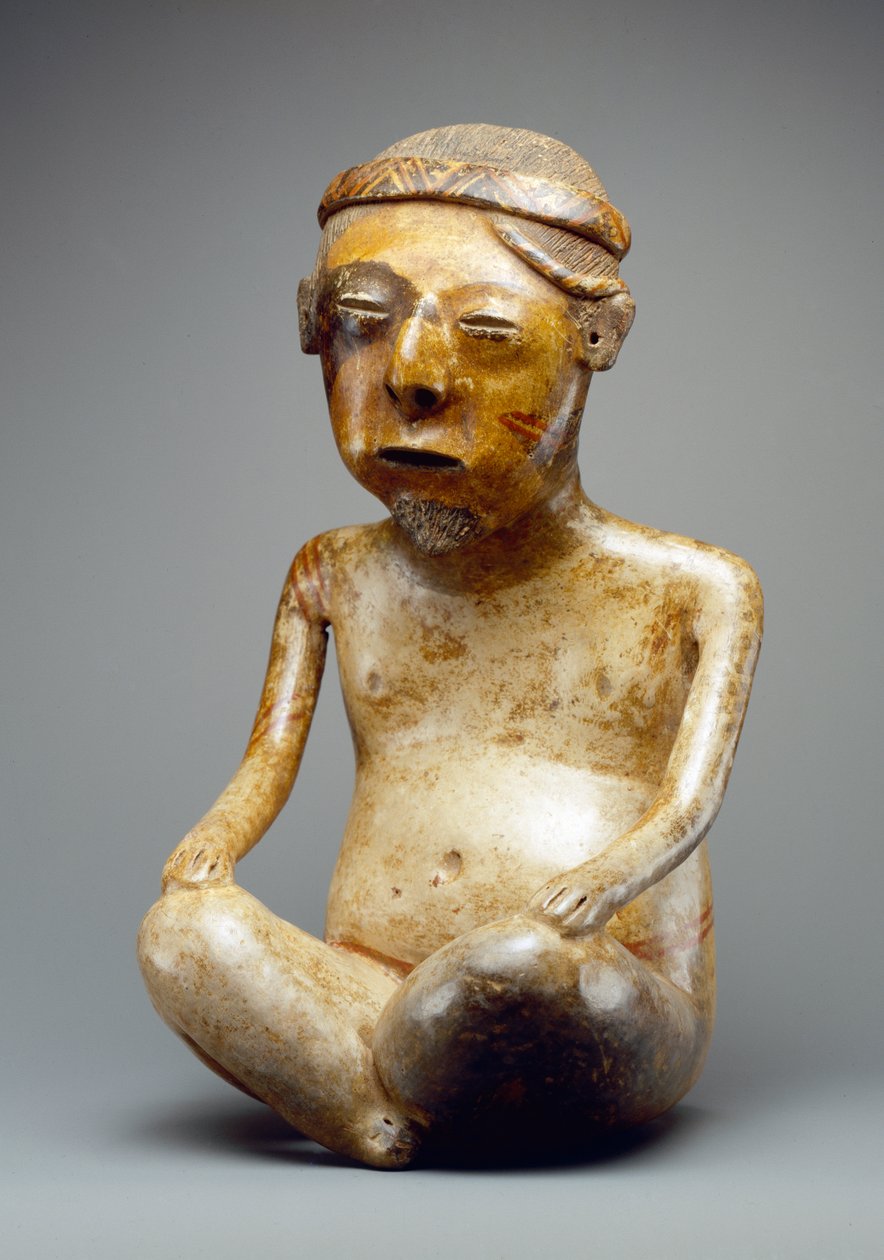 Sittande hane (lergods) (par till 422933) av Nayarit