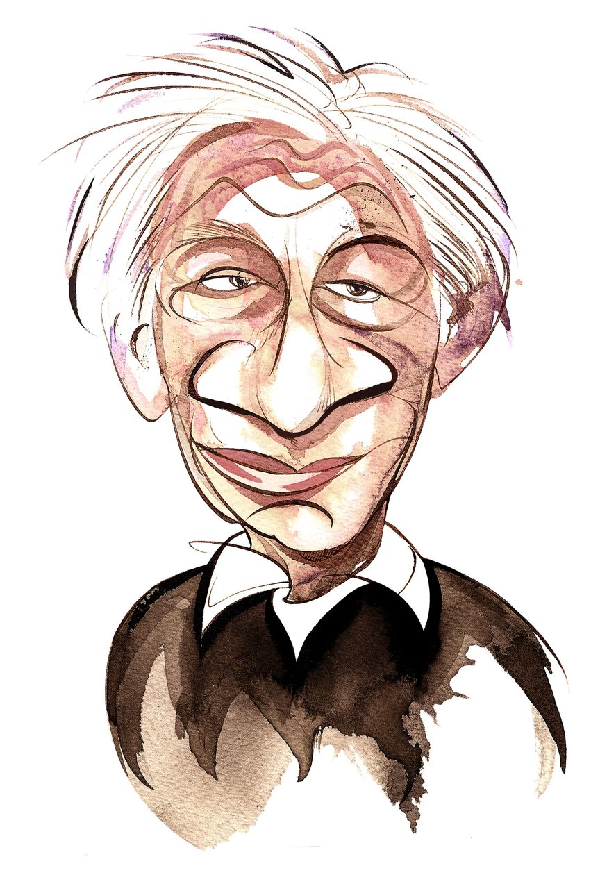 Alexander Goehr - färgkarikatyr av Neale Osborne