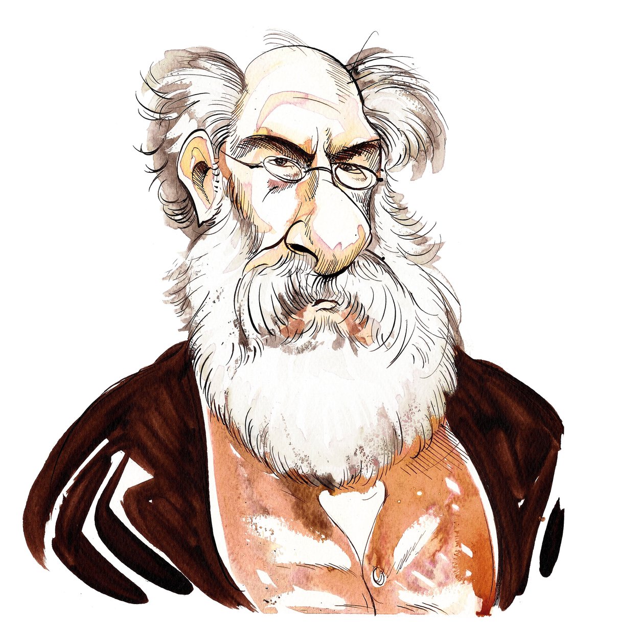 Anthony Trollope - färgkarikatyr av engelsk författare (1815-82) av Neale Osborne